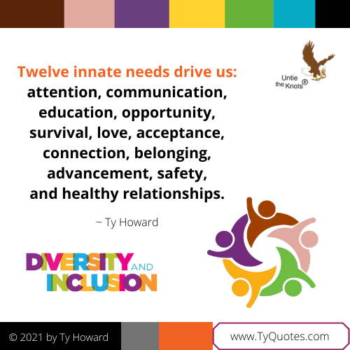 Ty Howard's 
Diversity and Inclusion Quote