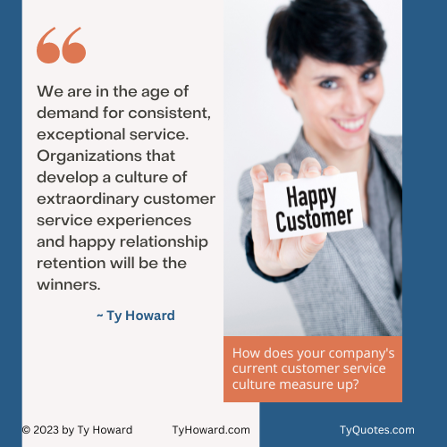 Exceptional Customer Service is Expected Quote by Ty Howard Organizational Development Consultant from Baltimore Maryland