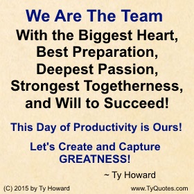 Ty Howard's Quote on Teamwork, Quotes on Team Building
